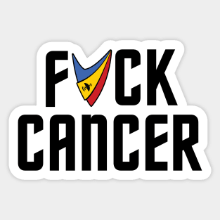 F*ck Cancer Trek Geeks Delta (Black Letters) Sticker